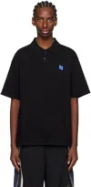 Ader Error Black Spread Collar Polo In Noir