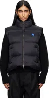 Ader Error Black Significant Trs Tag Down Vest In Noir