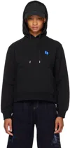 Ader Error Black Trs Tag Hoodie In Noir