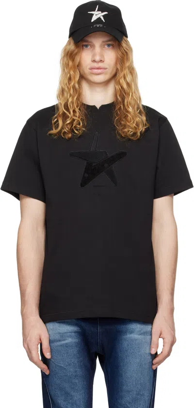 Ader Error Black Stad Product. 47 T-shirt In Noir