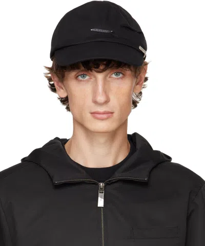 Ader Error Black Tetraight Product 107 Cap In Noir