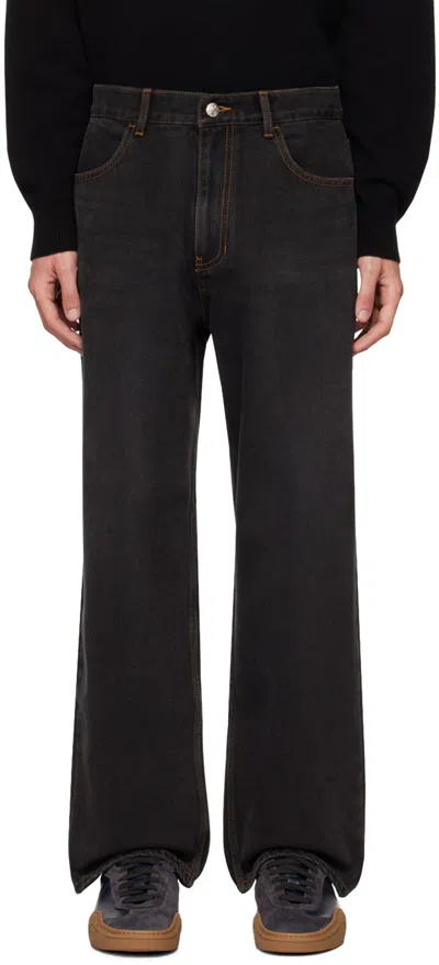 Ader Error Black Trs Tag 01 Jeans In Noir