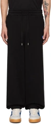 Ader Error Black Trs Tag 01 Sweatpants In Noir