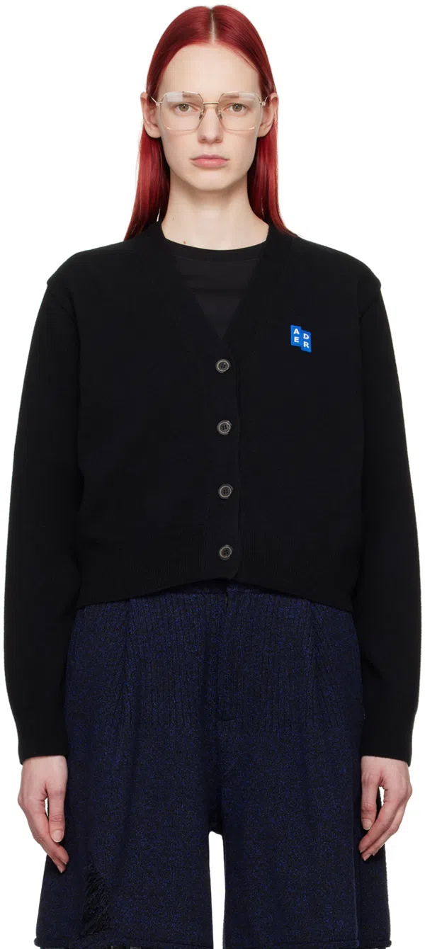 ADER error Pink Logo Flag Cardigan