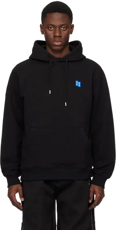 Ader Error Logo-tag Cotton Hoodie In Black