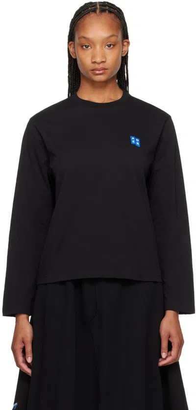 Ader Error Black Trs Tag Long Sleeve T-shirt In Noir