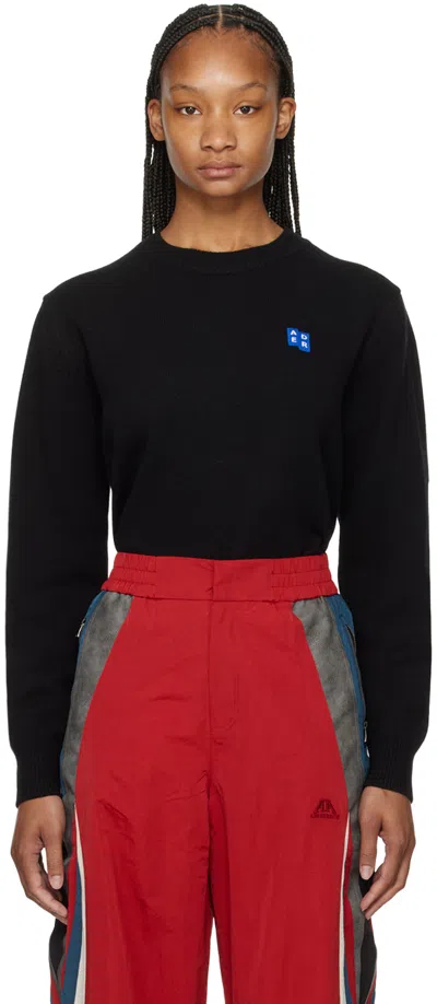 Ader Error Black Trs Tag Jumper In Noir