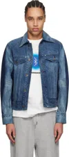 Ader Error Long Sleeve Denim Jacket In Blue