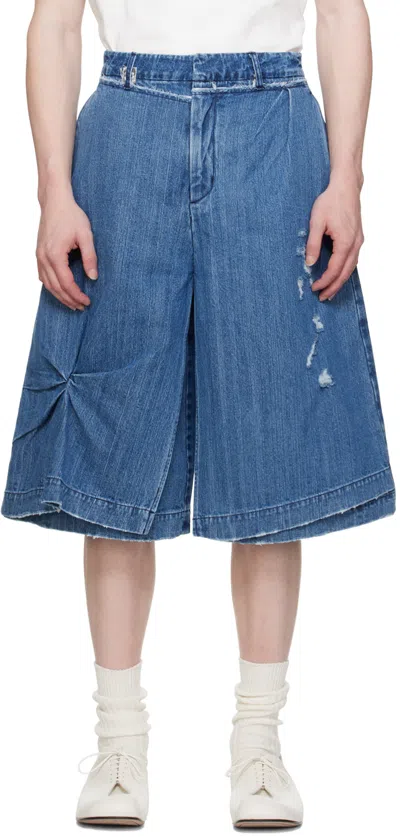 Ader Error Blue Alviat Denim Shorts