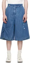 Ader Error Blue Alviat Denim Shorts In Blue