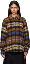 Ader Error Check-pattern Shirt In Brown