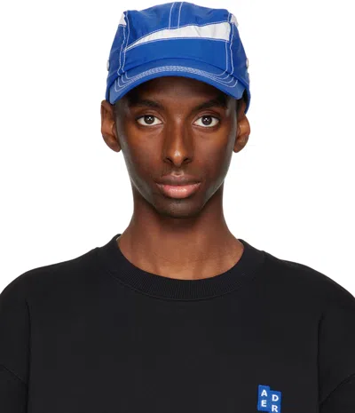 Ader Error Blue & White Contrast Stitch Cap