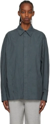 Ader Error Blue Astic Shirt In Check