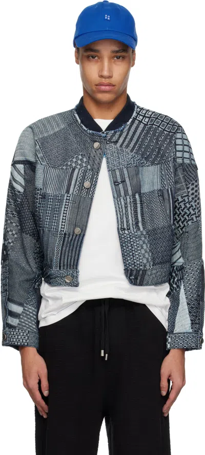 Ader Error Blue Collaz Product. 21 Denim Jacket In Black