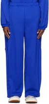 Ader Error Blue Drawstring Sweatpants In Blue