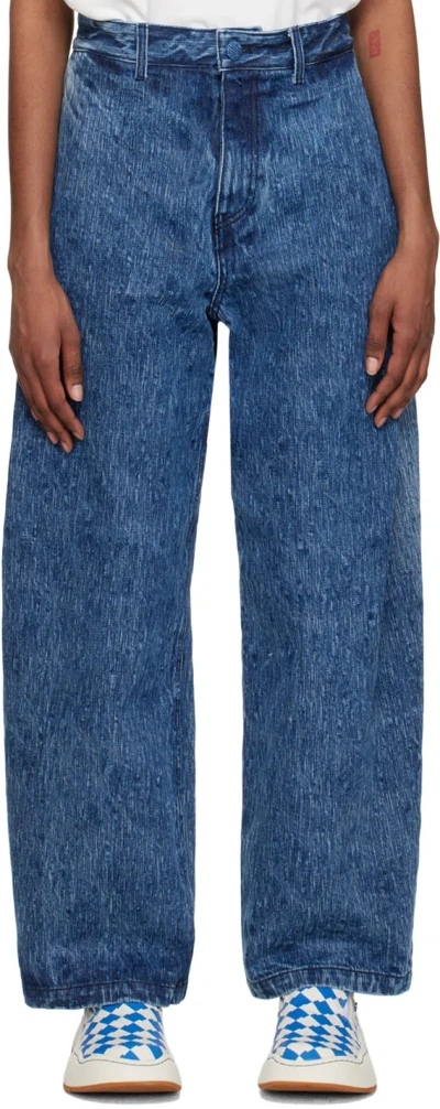 Ader Error Blue Drush Oversized Jeans