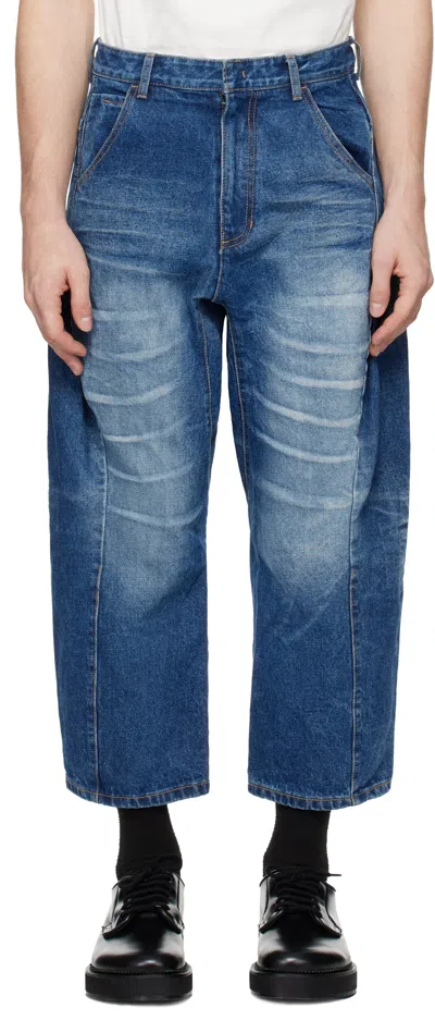 Ader Error Blue Faded Jeans