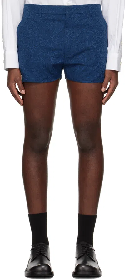 Ader Error Blue Floral Shorts