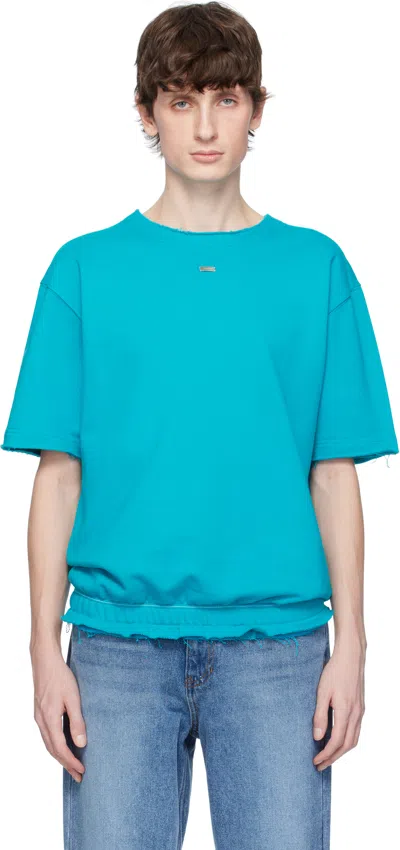 Ader Error Blue Half Sleeve Product. 36 T-shirt In Turquoise