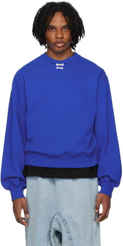 Ader Error Blue Langle Sweatshirt