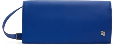Ader Error Blue Leather Messenger Bag