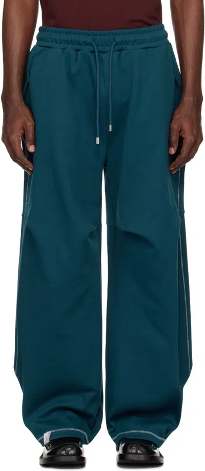 Ader Error Blue Nolc Sweatpants In Turquoise