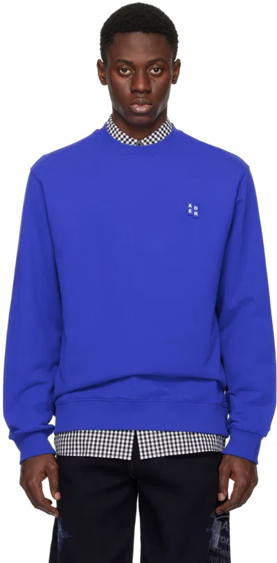 Ader Error Blue Patch Sweatshirt In Z-blue