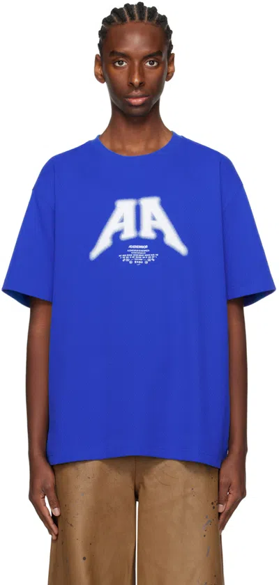 Ader Error Blue Printed T-shirt