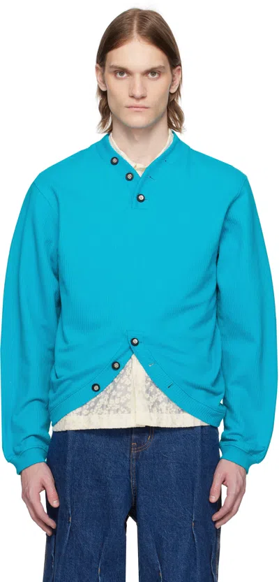 Ader Error Blue Product. 33 Sweatshirt In Turquoise
