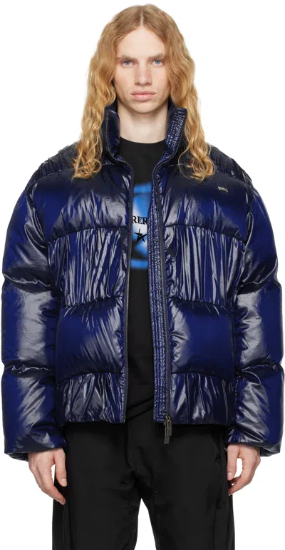 Ader Error Blue Quilted Down Jacket