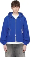 Ader Error Blue Realce Product. 31 Zip-up Hoodie In Blue