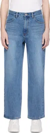Ader Error Jeans With Belt Loops In Sky Blue