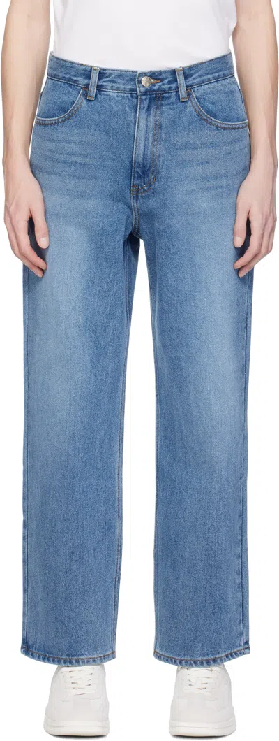 ADER ERROR BLUE SIG; TRS TAG 01 JEANS