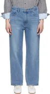 Ader Error Blue Sig; Trs Tag 01 Jeans In Sky Blue