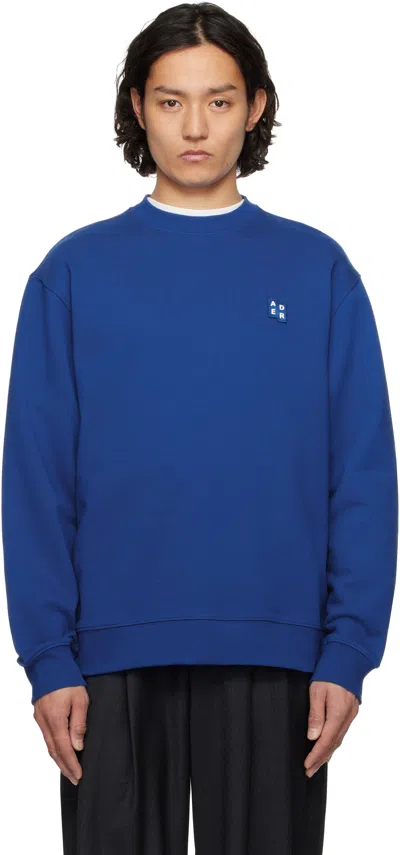 Ader Error Blue Sig; Trs Tag 01 Sweatshirt