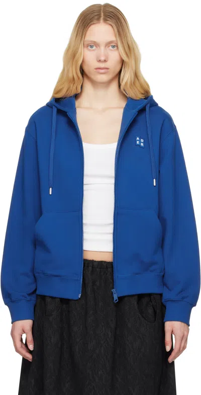 ADER ERROR BLUE SIG; TRS TAG 01 ZIP-UP HOODIE