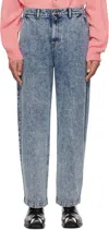 Ader Error Denim Trousers With Belt Loops In Blue