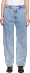 Ader Error Blue Sig; Trs Tag 03 Jeans In Sky Blue