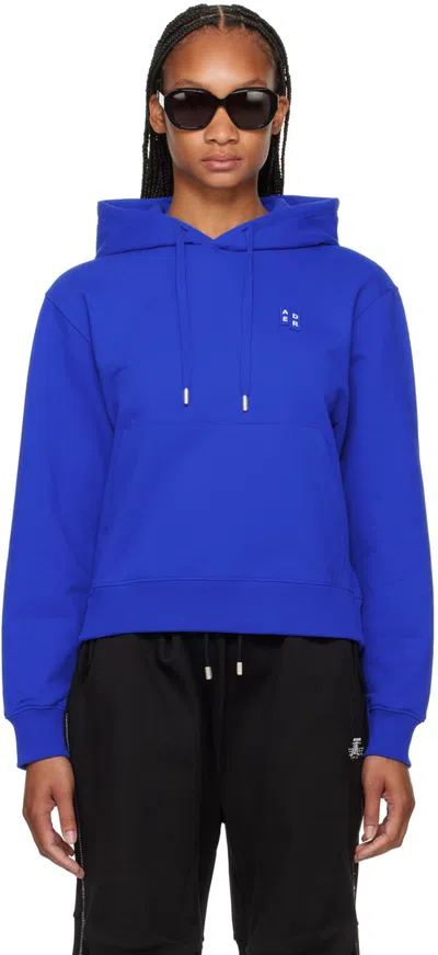 Ader Error Blue Trs Tag Hoodie In Z-blue