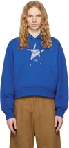 Ader Error Blue Stad Product. 36 Hoodie In Blue