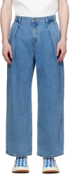 ADER ERROR BLUE SIGNIFICANT TAG JEANS