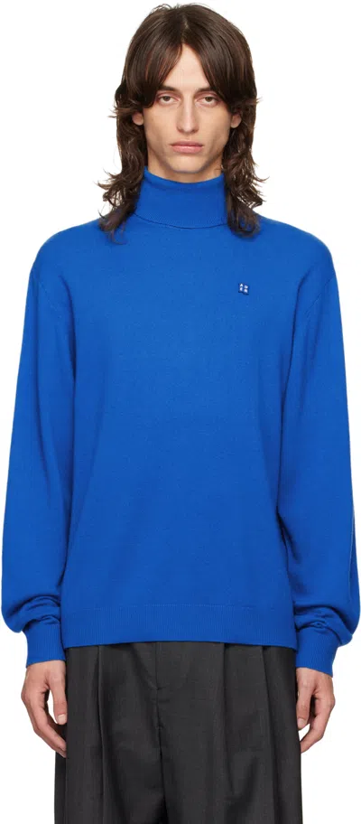 Ader Error Blue Trs Tag 01 Turtleneck In Z-blue