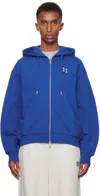 Ader Error Blue Trs Tag 02 Zip-up Hoodie In Blue