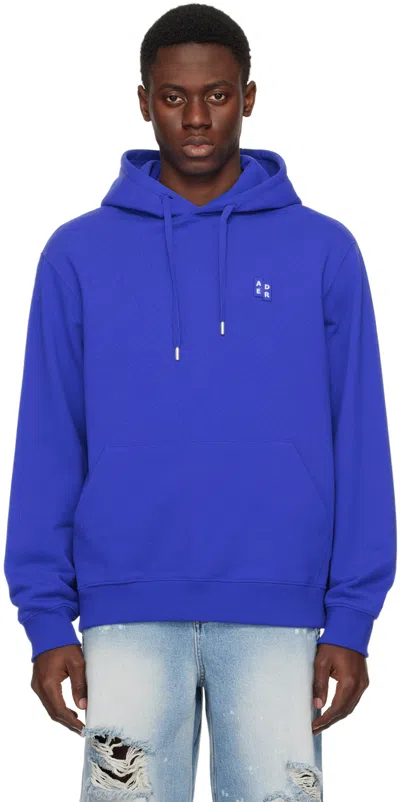 Ader Error Blue Trs Tag Hoodie In Z-blue