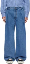 Ader Error Blue Trs Tag Jeans In Blue