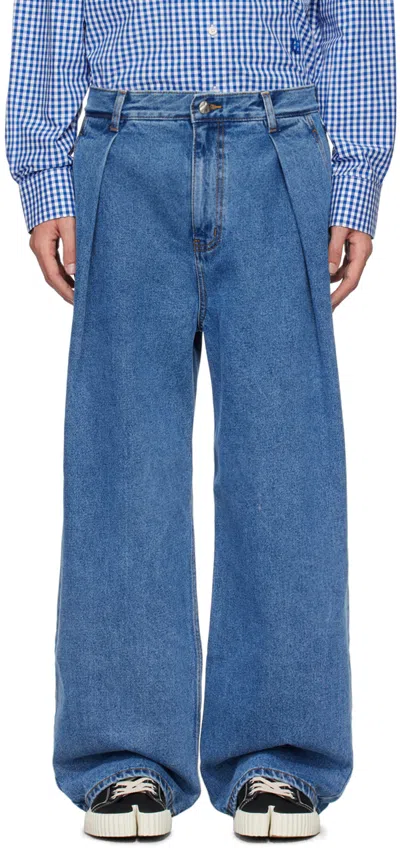 Ader Error Blue Trs Tag Jeans