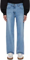 Ader Error Blue Trs Tag Jeans In Sky Blue