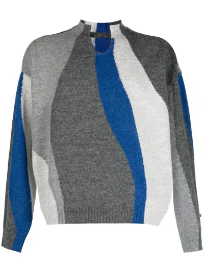 Ader Error Brushed-effect Drop Shoulder Jumper In 灰色