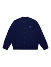 Ader Error Button-fastening Logo-detail Cardigan In Blue