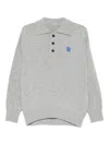 Ader Error Buttoned Polo Shirt In Gray